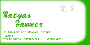 matyas hammer business card